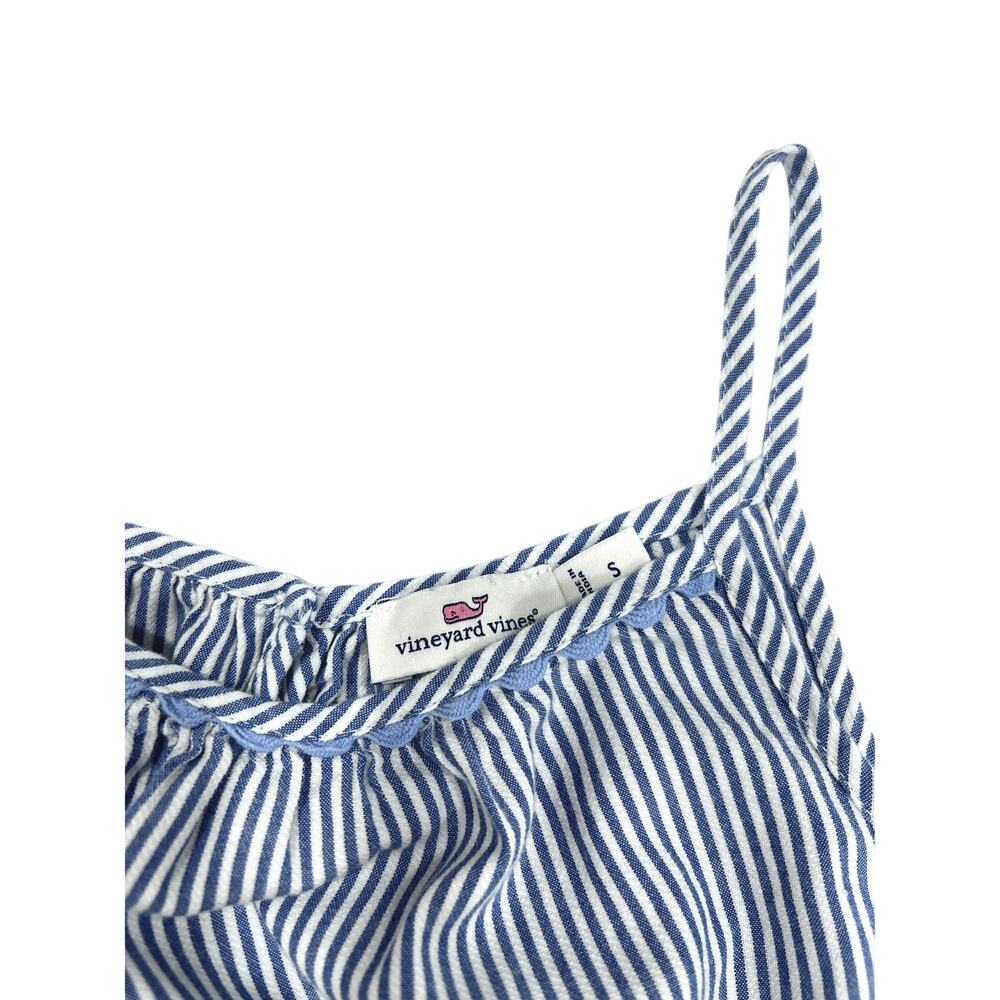 Vineyard Vines Girls Embroidered Seersucker Romper - Picture 4 of 4